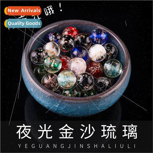 Glow-in-the-dark golden sglaze beads diy handmade beads lumi