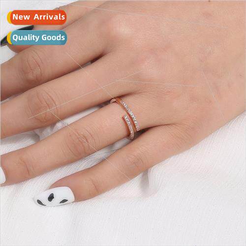 Europe Jewelry Simple Premium Zirconia Opening Adjustable Co