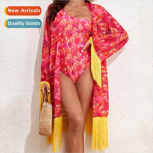 Europe fashion two-piece slant shoulder print bikini skinny