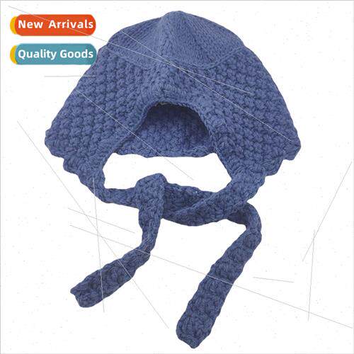Retro French loli tie autumn winter ear protection cap soft