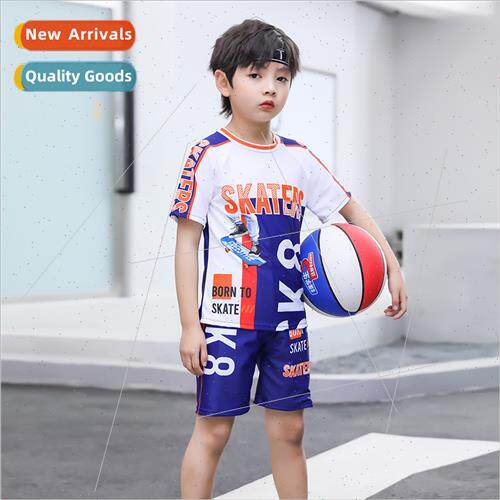 Childrens swimsu cartoon leisure spl two-piece male middle a