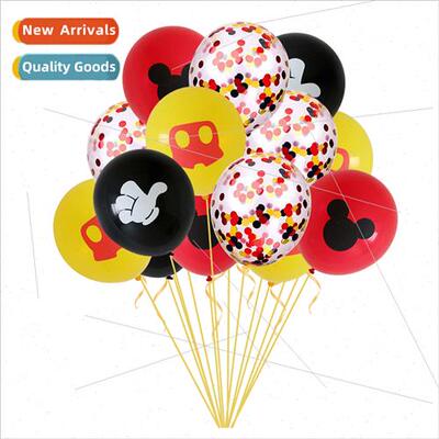 Mickey Mouse Head Printed Latex Balloon Colorful Balloon Bab