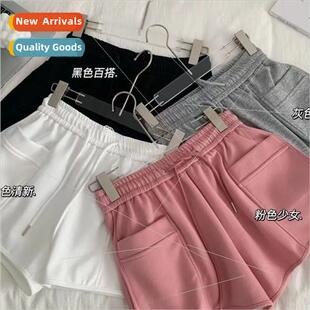 summer women legged shorts wide female loose Sports casual
