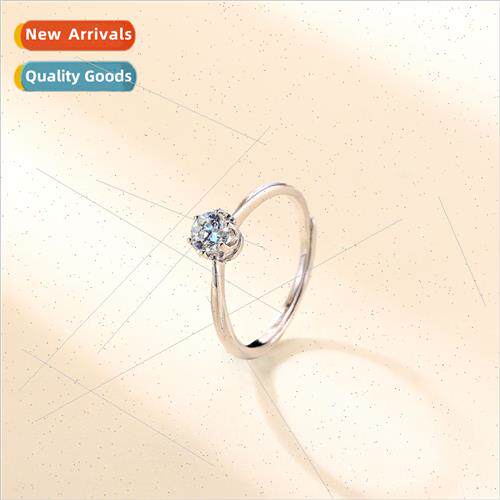 D color moissanite ring women niche 2023适用girlfriend simpl