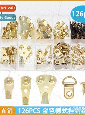 German picture frame hooks 126pcs -marking nail hooks brass