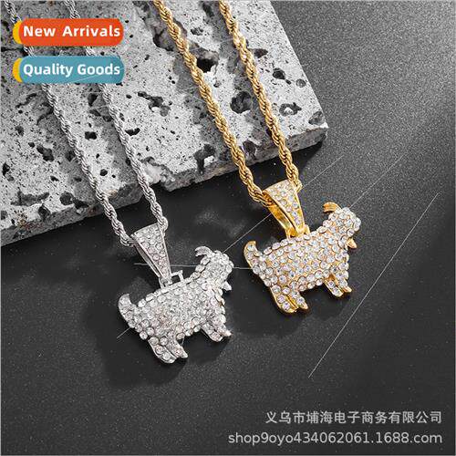 Hip Hop Pendant wh Zirconia Goat Pendant Necklace