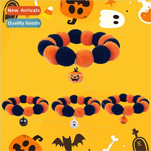 Halloween bell cat dog ball collar elastic adjustable pet co