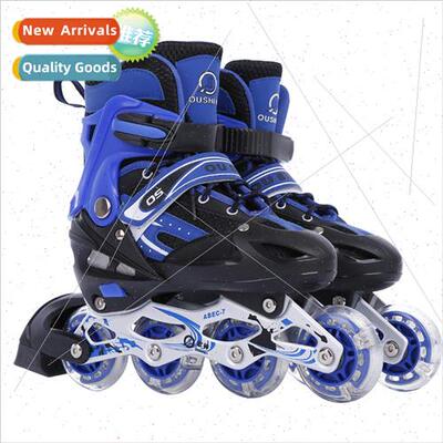 Button Adjustable Aluminum Bracket Roller Skates 80031 PVC F