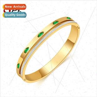 tanium steel open Europe fashion ins bracelet stainles retro