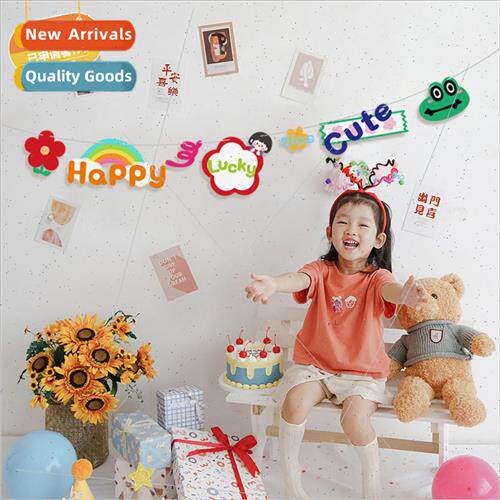 Creative lucky girl dress up pull flower children birthday p