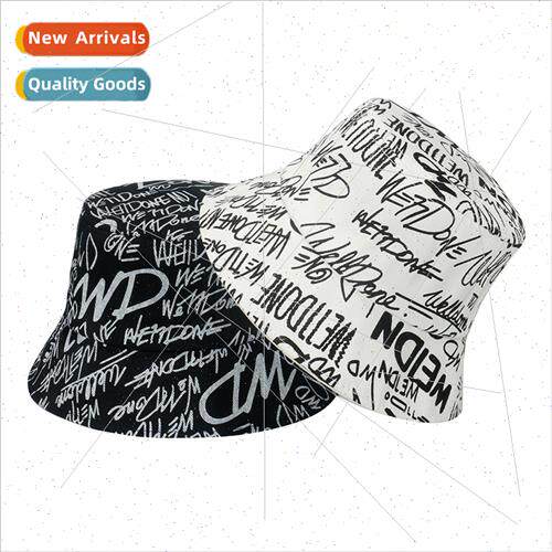 Ins Korea  pot hat spring summer letters bucket hat show fac