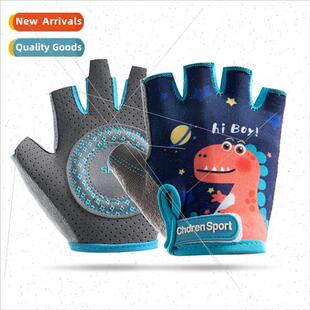 half sports finger gloves prot Children outdoor fness
