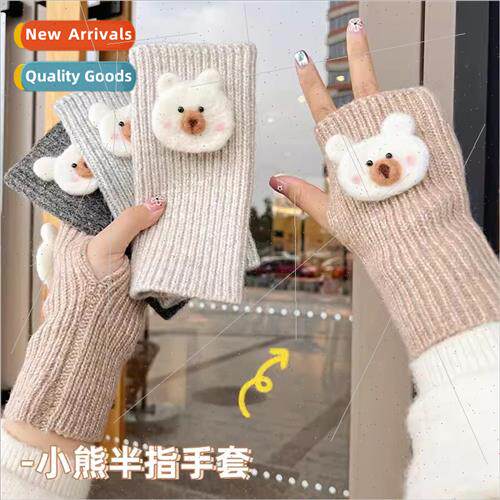 Cute gloves female winter students warm wrist protection new