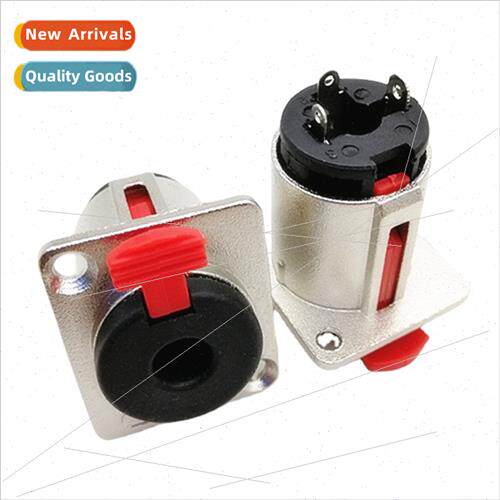 6.5 Female chassis connector wh lock Large three-pronged 6.3