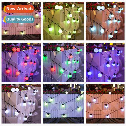 led outdoor camping lights string solar usb bulb night marke