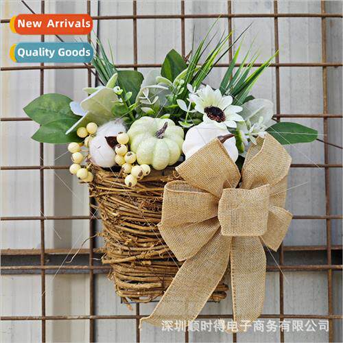 2023 New Harvest Festival Fall Pumpkin Flower Basket mulatio