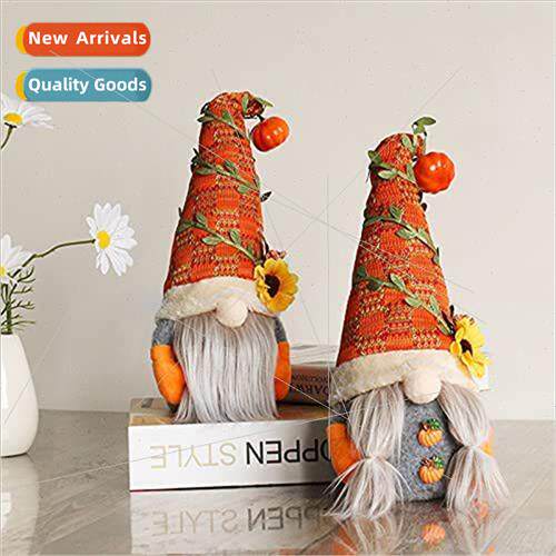 2023 new pumpkin sunflower faceless doll ornament jewelry gn