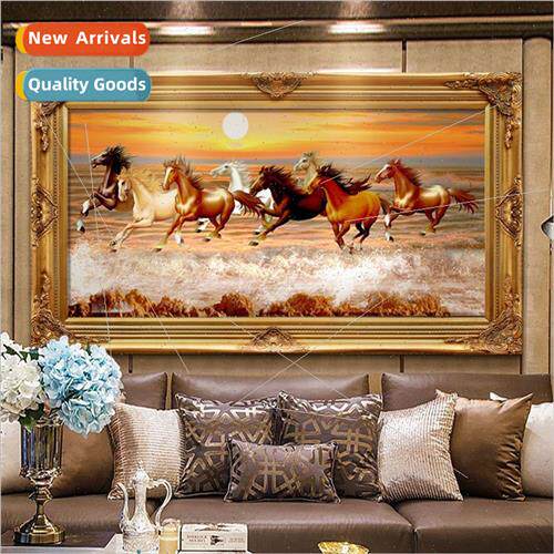 Cross stch new modern Chinese living room office large horse