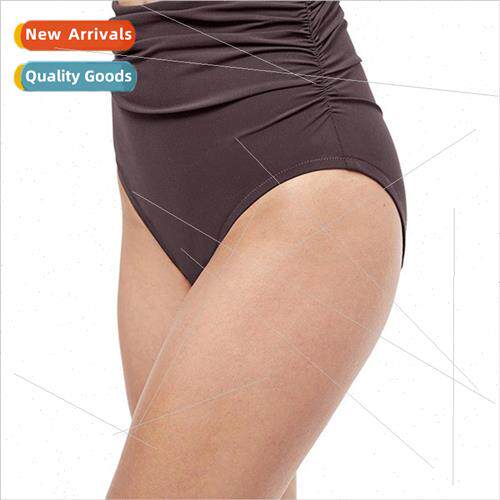 2024 new Europe swim trunks high waist stch pleated triangle
