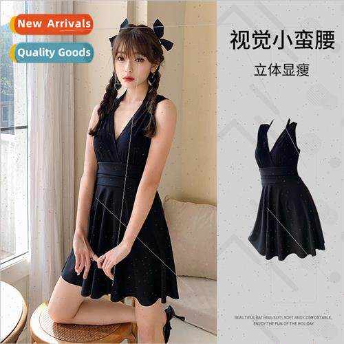 Baiya one-piece swimsu women wh steel brace belly thin skirt