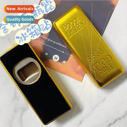 Gold Brick Props Magnetic Beer Bottle Opener Faux Stripe Win