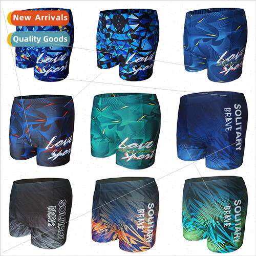 Adult mens swimming trunks fashion printing boxer shorts fat