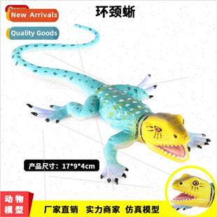 model toys chameleon Reptile ring animal lizard neck plastic