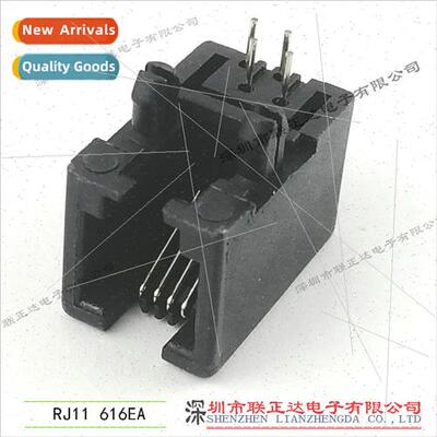 Black RJ11 Socket Phone Handset Socket 616E Handle Socket 4P