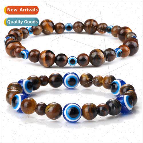 Pearl Drops Ribbon Beaded Bracelet Bohemian Tiger Eye Stone