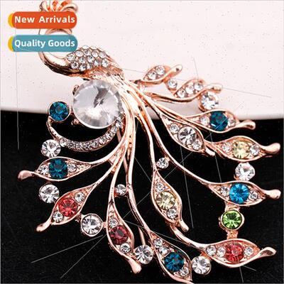 fashion immortal bird phoenix diamond brooch lapel pin cloth