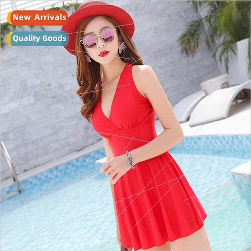 Swimsu Women Korea Conservative One-piece Swimsu Large ze Sl