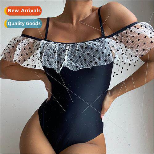 2022 new Europe bikini swimsu ladies sexy black one-piece th