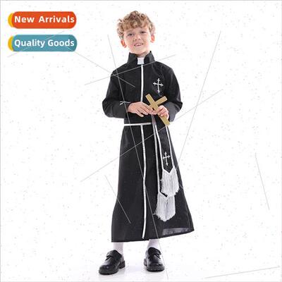 Halloween Costume Priest Costume Mens Clergyman Costume Masq