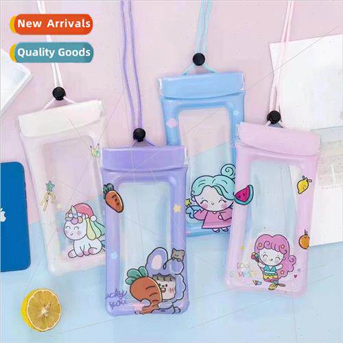 Cute cartoon inflatable cell phone waterproof pouch floating