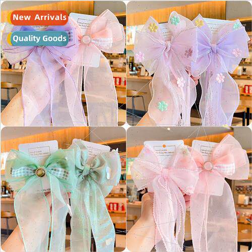 2023 new bow hair clips children hair accessories girls supe