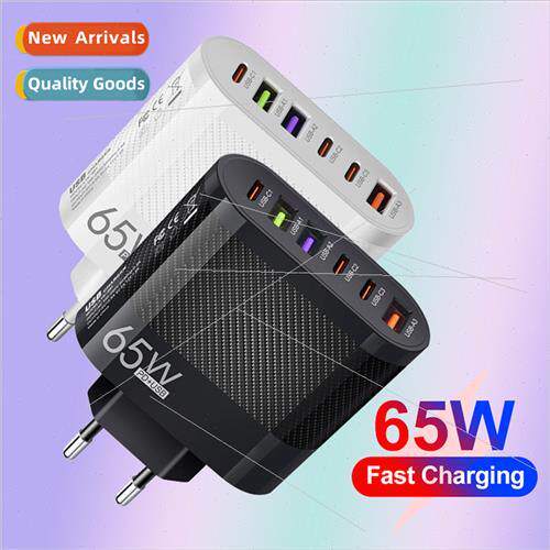 Standard 65W 3USB+3 Type-c Cell Phone Charger Multi-Port Cha