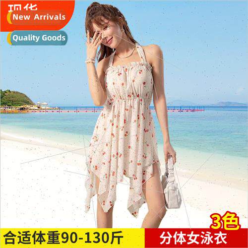 New swimsu female fashion three-piece steel support gathered