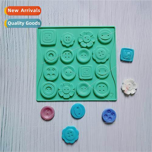 Sunflower button chocolate 375 candy silicone mold mousse pa