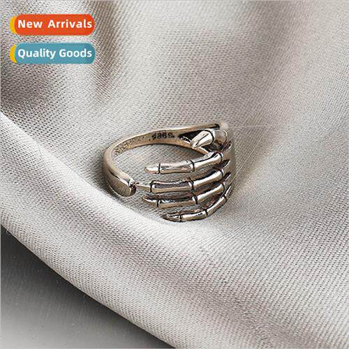 Dark palm ring female cool hip hop set ins retro alloy fashi