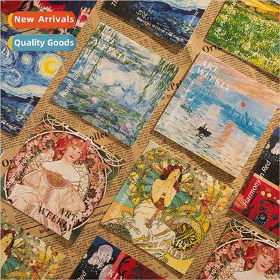 Famous painting weekly oil painting newspaper material lerar