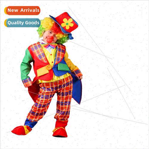 Funny Permance Costume Children Clown Circus Costume Stage P