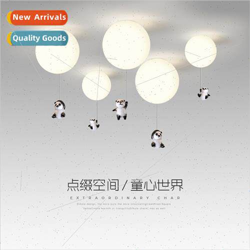 Creative bear children room ceiling light modern simple cart
