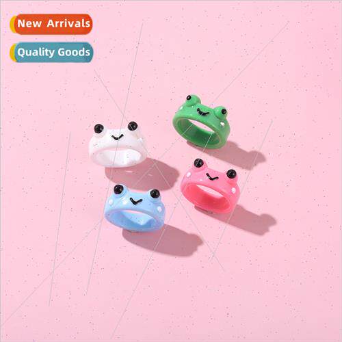 New jewelry creative cartoon cute frog shape ring men women