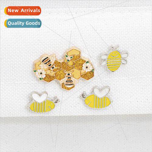 Korea  cartoon alloy new brooch cute bee hive flash cute oil