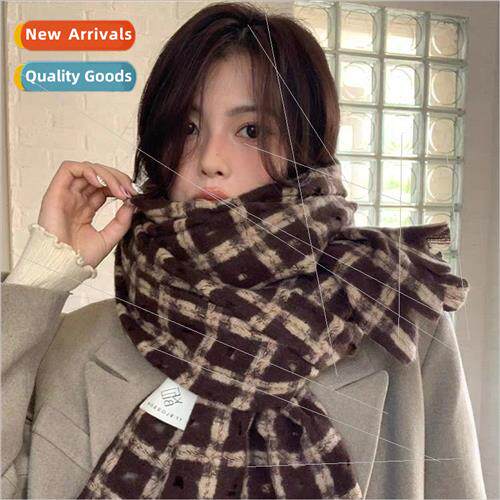 Ruyi plaid scarf female 2023 fall winter new wild neck Meila