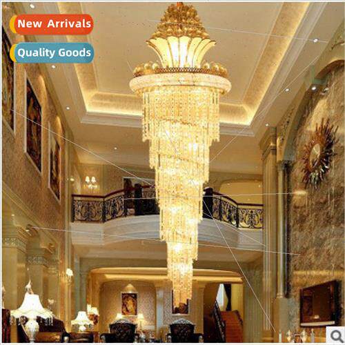 Fashion atmosphere villa crystal chandelier gold luxury dupl