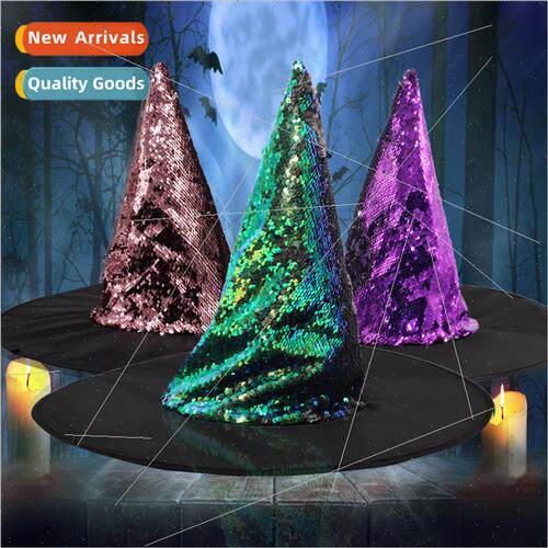 Green Purple Brown Wch Hat Carnival Party Haunted Ball Hallo