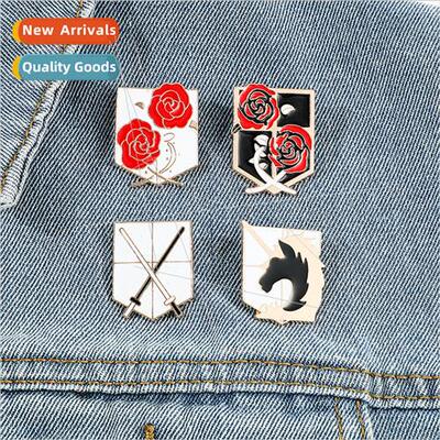 Japan manga Attack on Tan Corps brooch secondary  cos  badge