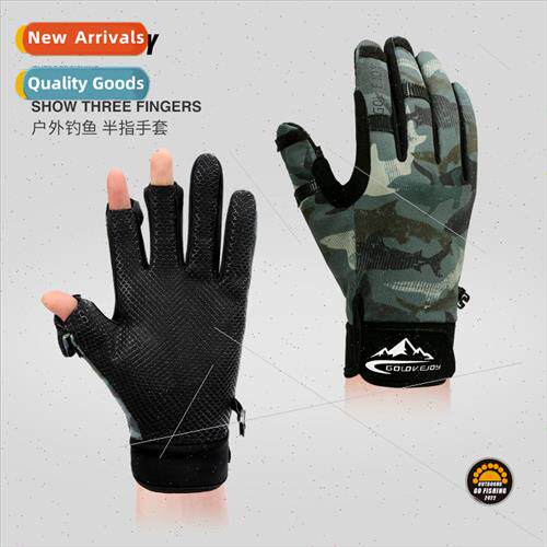 Autumn and winter new fishing gloves outdoor fishing -slip w