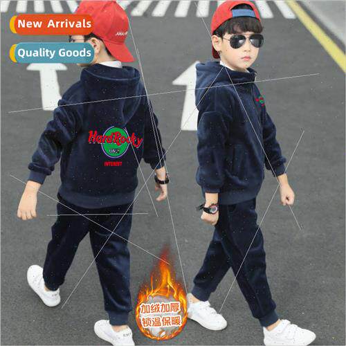 Autumn winter new children gold silk double-sided velvet war